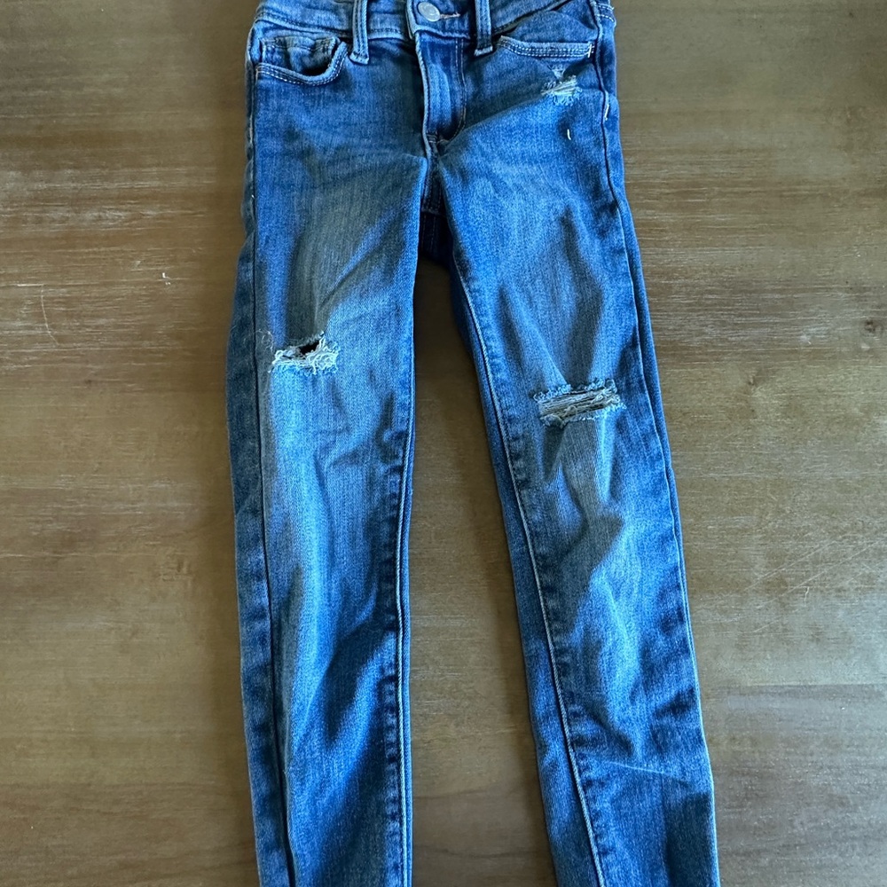 Old Navy Blue Ripped Women's Skinny Jeans